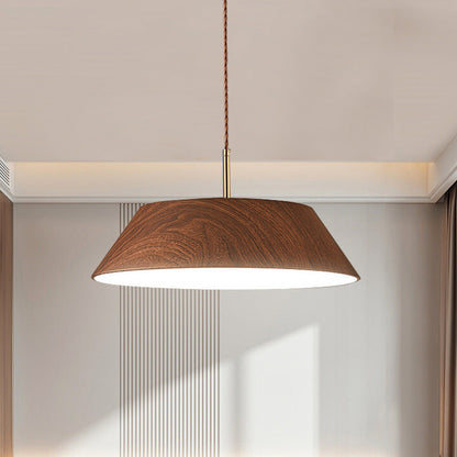 Traditional Japanese Round Iron Acrylic LED Pendant Light For Living Room