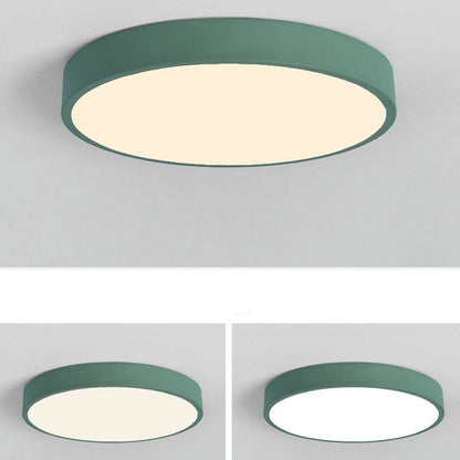 Contemporary Scandinavian Round Iron Acrylic LED Flush Mount Ceiling Light For Living Room