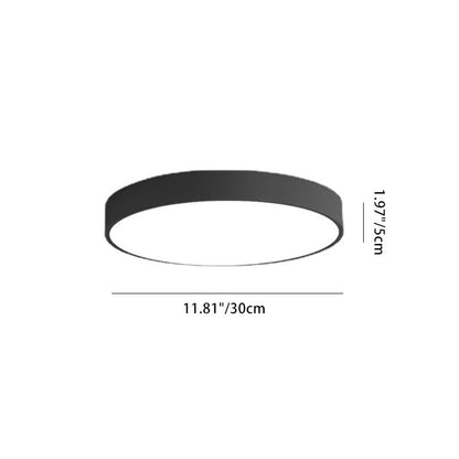 Contemporary Scandinavian Round Iron Acrylic LED Flush Mount Ceiling Light For Living Room