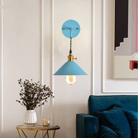 Contemporary Creative Dome Iron 1-Light Wall Sconce Lamp For Living Room