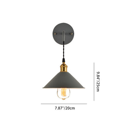 Contemporary Creative Dome Iron 1-Light Wall Sconce Lamp For Living Room