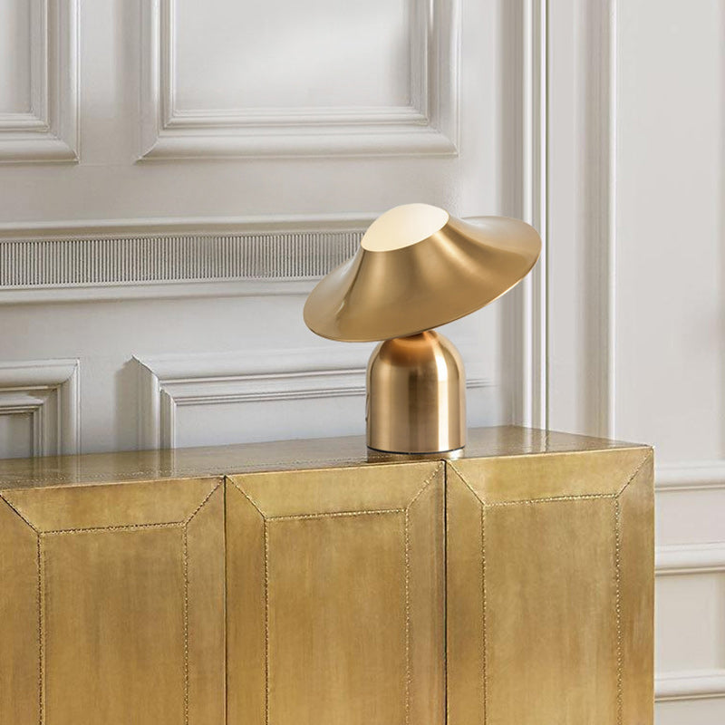 Contemporary Luxury Dome Iron Glass 1-Light Table Lamp For Living Room