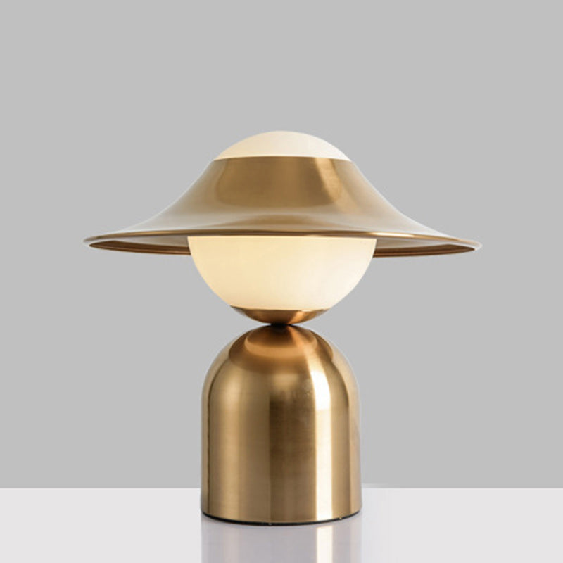 Contemporary Luxury Dome Iron Glass 1-Light Table Lamp For Living Room