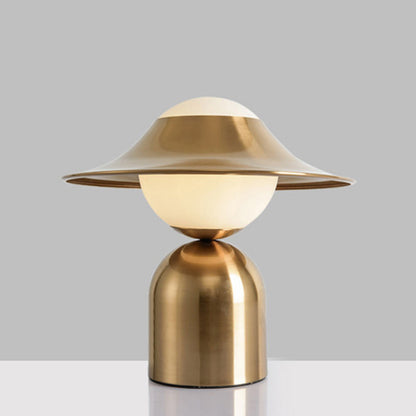Contemporary Luxury Dome Iron Glass 1-Light Table Lamp For Living Room