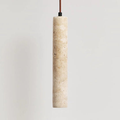 Traditional Japanese Column Wood Stone 1-Light Wall Sconce Lamp For Living Room