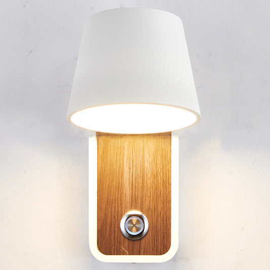 Contemporary Creative Drum Aluminum LED Wall Sconce Lamp For Living Room