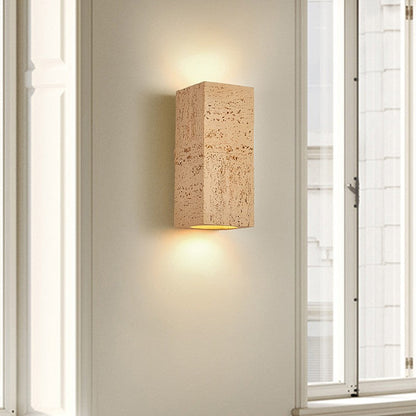 Traditional Japanese Rectangular Resin 2-Light Wall Sconce Lamp For Living Room