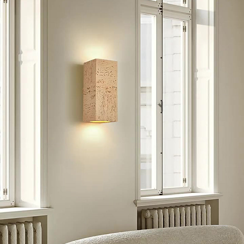 Traditional Japanese Rectangular Resin 2-Light Wall Sconce Lamp For Living Room