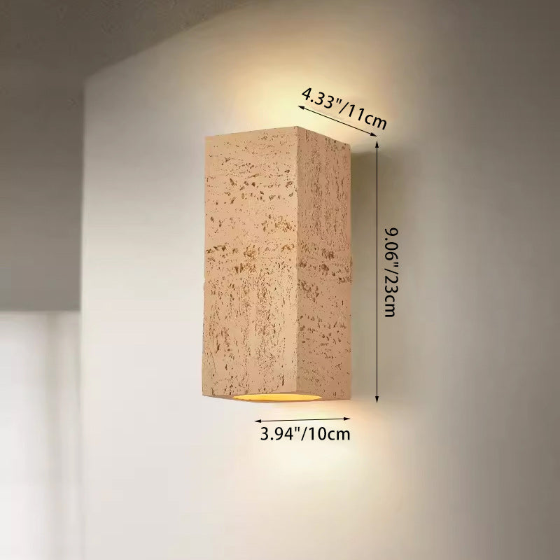 Traditional Japanese Rectangular Resin 2-Light Wall Sconce Lamp For Living Room