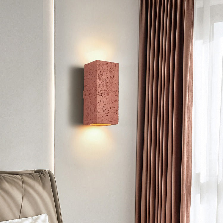 Traditional Japanese Rectangular Resin 2-Light Wall Sconce Lamp For Living Room