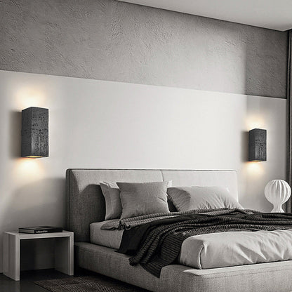 Traditional Japanese Rectangular Resin 2-Light Wall Sconce Lamp For Living Room