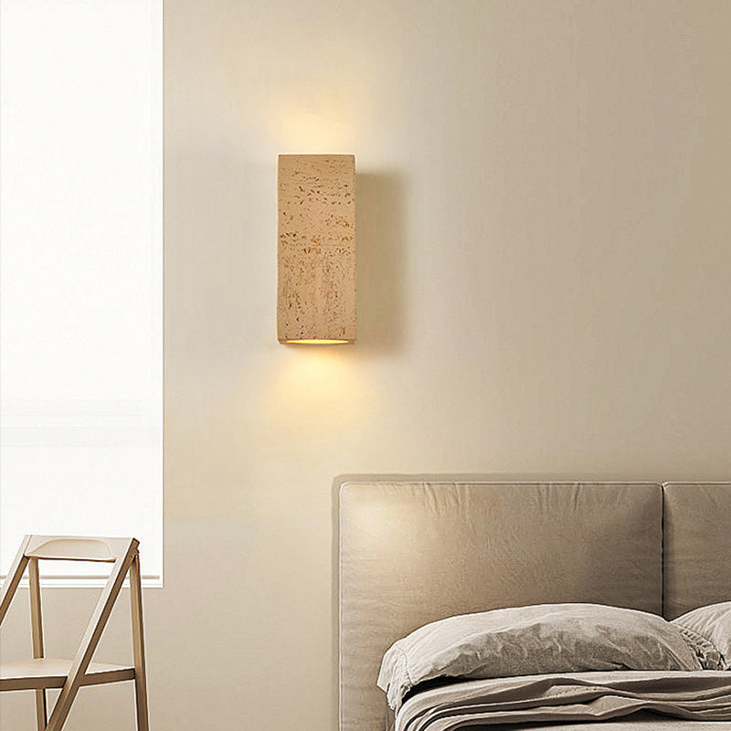 Traditional Japanese Rectangular Resin 2-Light Wall Sconce Lamp For Living Room