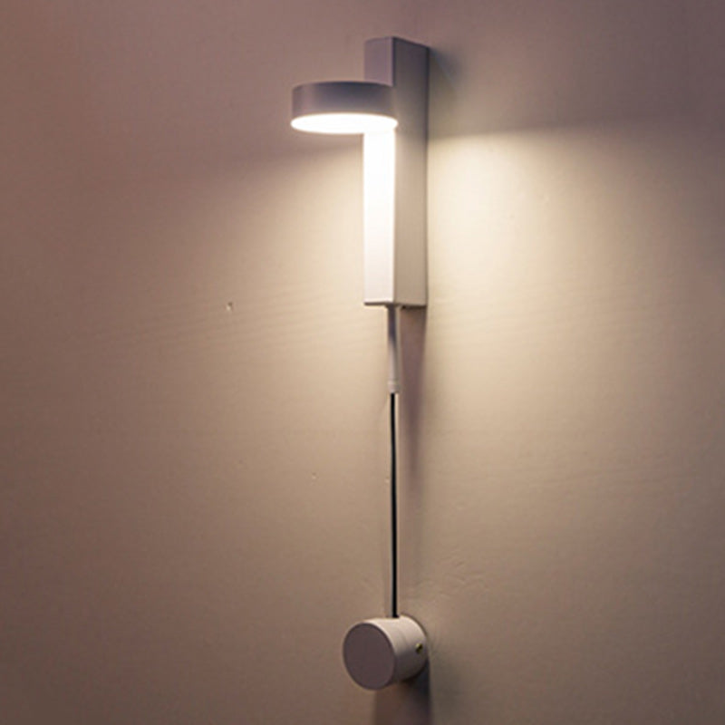 Contemporary Nordic Column Iron Acrylic LED Wall Sconce Lamp For Living Room