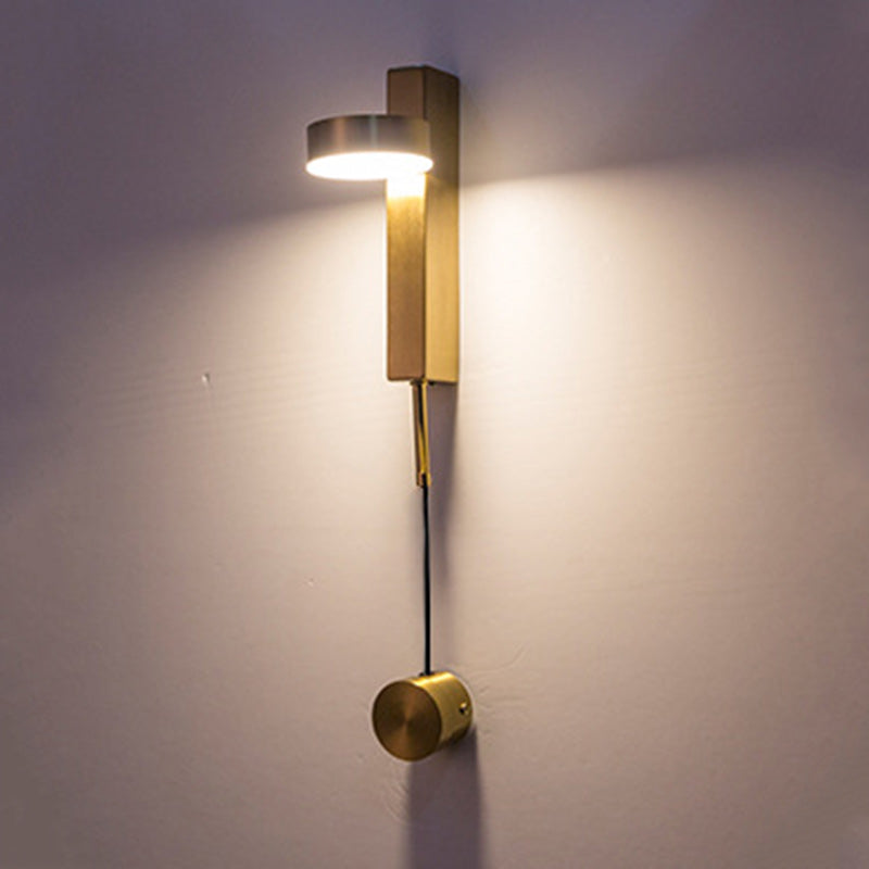 Contemporary Nordic Column Iron Acrylic LED Wall Sconce Lamp For Living Room