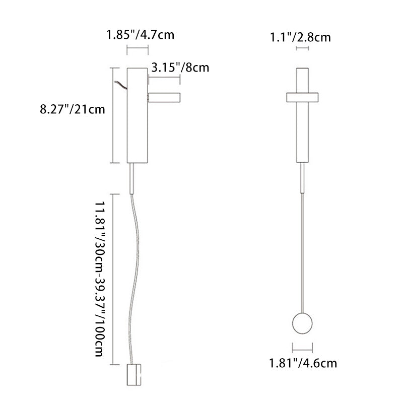 Contemporary Nordic Column Iron Acrylic LED Wall Sconce Lamp For Living Room