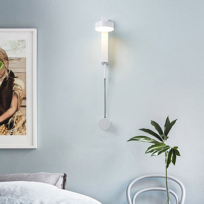 Contemporary Nordic Column Iron Acrylic LED Wall Sconce Lamp For Living Room