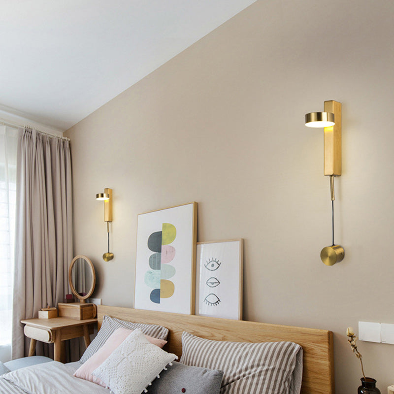 Contemporary Nordic Column Iron Acrylic LED Wall Sconce Lamp For Living Room