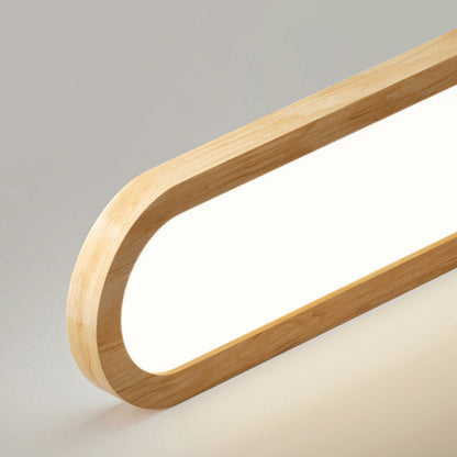 ثريا LED خشبية بيضاوية معاصرة من الأكريليك بتصميم إسكندنافي لغرفة الطعام