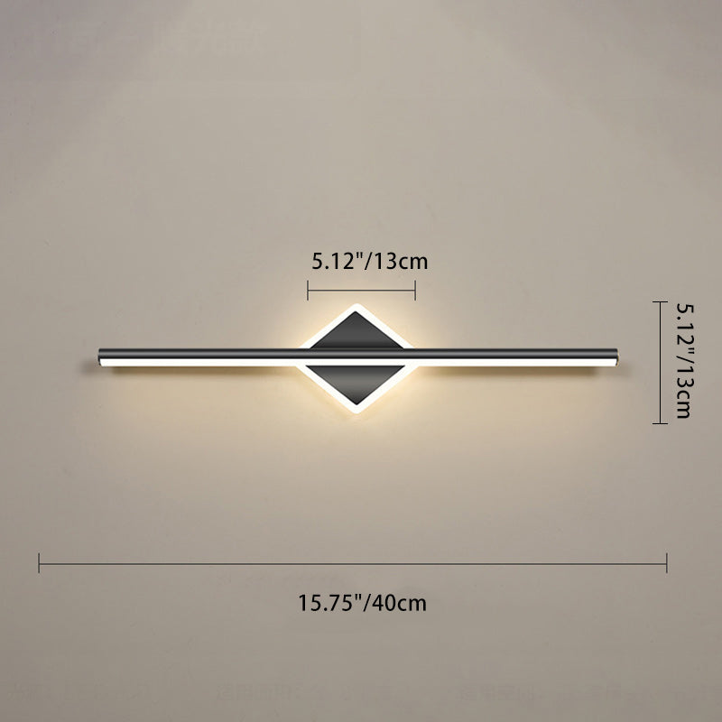 Modern Minimalist Stripe Iron Acrylic LED Wall Sconce Lamp For Living Room