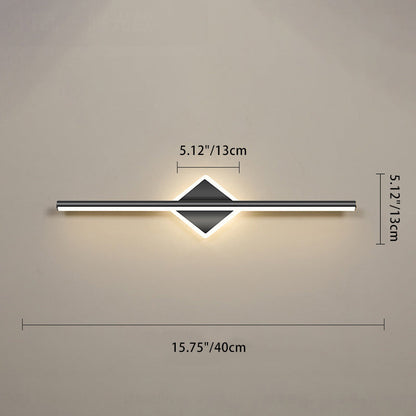 Modern Minimalist Stripe Iron Acrylic LED Wall Sconce Lamp For Living Room