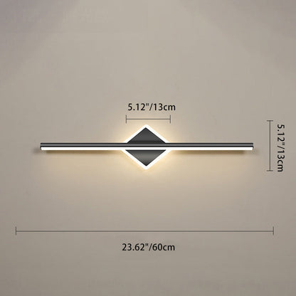 Modern Minimalist Stripe Iron Acrylic LED Wall Sconce Lamp For Living Room