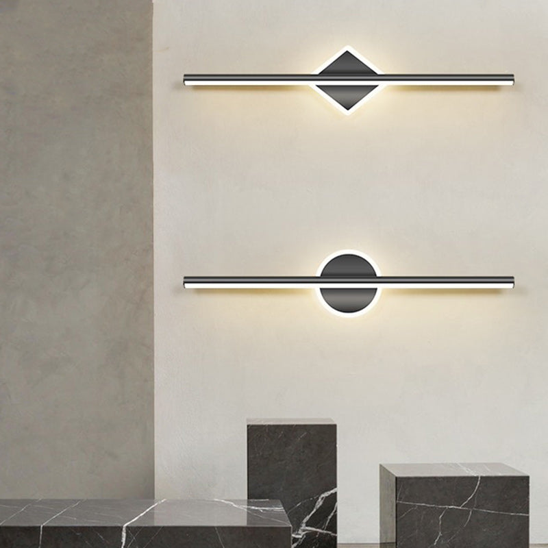 Modern Minimalist Stripe Iron Acrylic LED Wall Sconce Lamp For Living Room