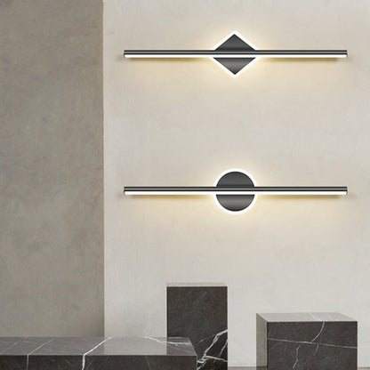 Modern Minimalist Stripe Iron Acrylic LED Wall Sconce Lamp For Living Room