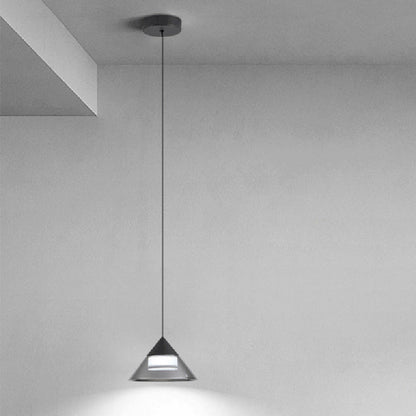 Modern Minimalist Round Iron Glass Acrylic LED Pendant Light For Living Room