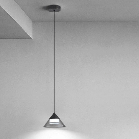 Modern Minimalist Round Iron Glass Acrylic LED Pendant Light For Living Room