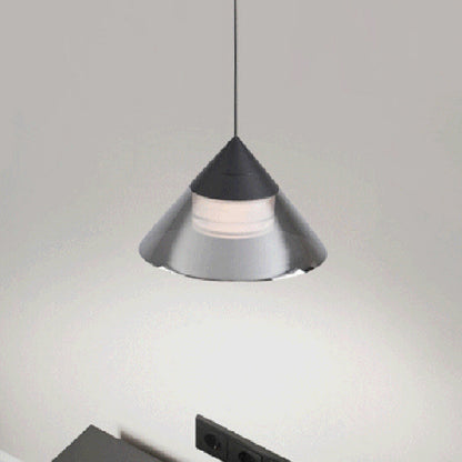 Modern Minimalist Round Iron Glass Acrylic LED Pendant Light For Living Room