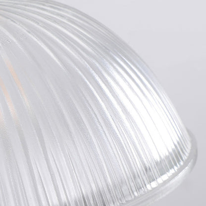Contemporary Nordic Dome Wood Glass 1-Light Pendant Light For Living Room