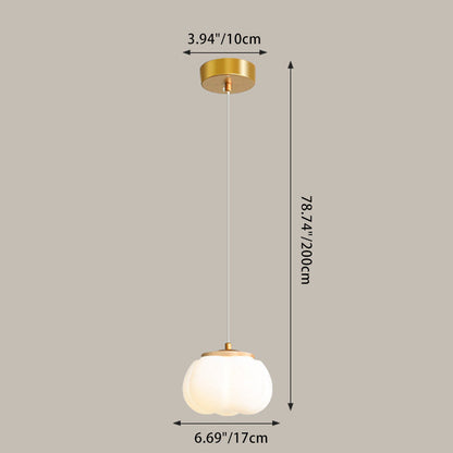 Modern Minimalist Round Iron Acrylic 1-Light Pendant Light For Living Room