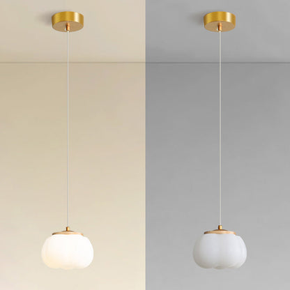 Modern Minimalist Round Iron Acrylic 1-Light Pendant Light For Living Room