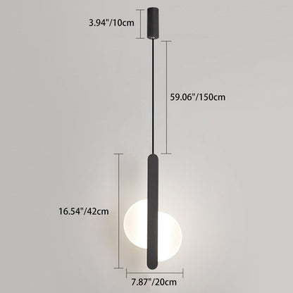 Modern Minimalist Round Iron Acrylic LED Pendant Light For Living Room