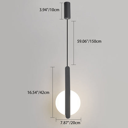 Modern Minimalist Round Iron Acrylic LED Pendant Light For Living Room