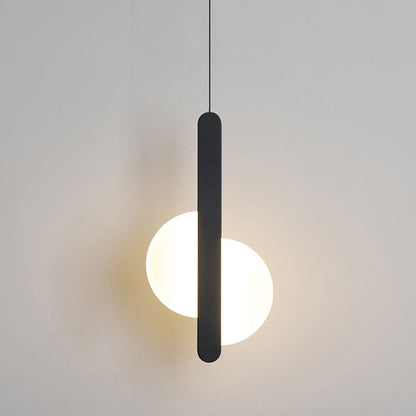 Modern Minimalist Round Iron Acrylic LED Pendant Light For Living Room
