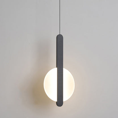 Modern Minimalist Round Iron Acrylic LED Pendant Light For Living Room