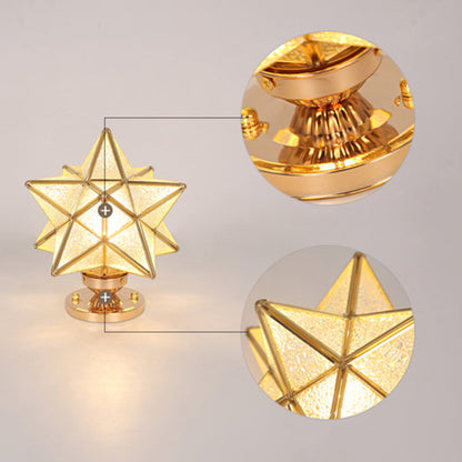 Contemporary Creative Star Iron Plastic 1-Light Semi-Flush Mount Ceiling Light For Living Room