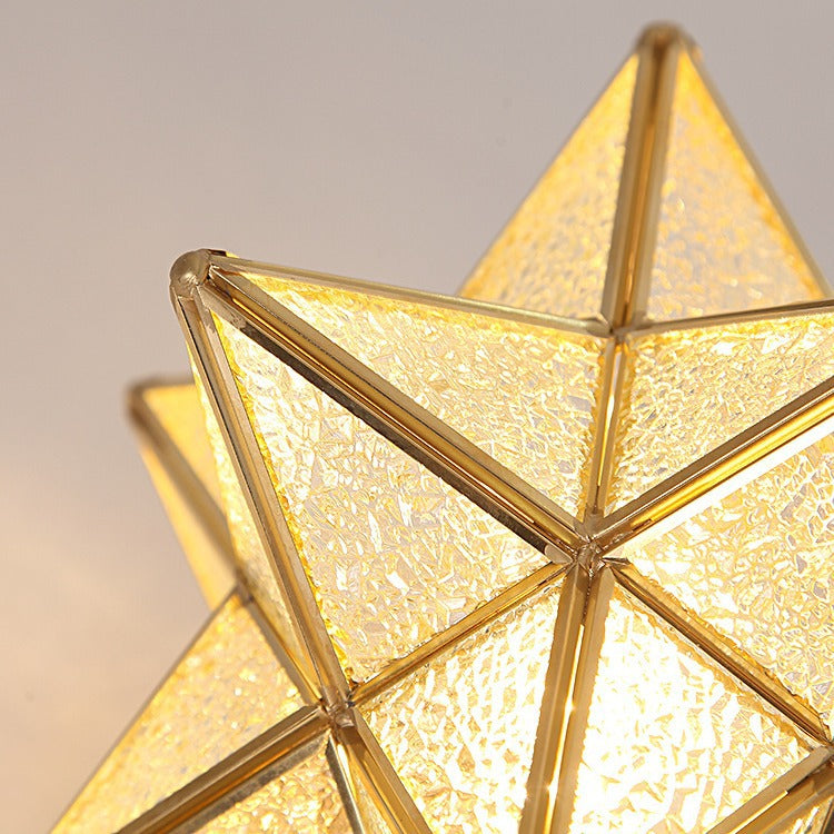 Contemporary Creative Star Iron Plastic 1-Light Semi-Flush Mount Ceiling Light For Living Room