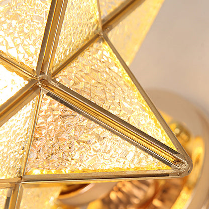 Contemporary Creative Star Iron Plastic 1-Light Semi-Flush Mount Ceiling Light For Living Room