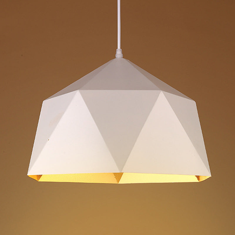 Contemporary Industrial Rhombus Iron 1-Light Pendant Light For Living Room