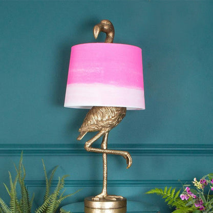 Contemporary Scandinavian Bird Resin Fabric 1-Light Table Lamp For Living Room