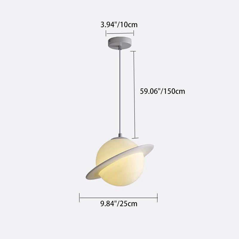 Contemporary Creative Globe Iron Plastic 1-Light Pendant Light For Living Room