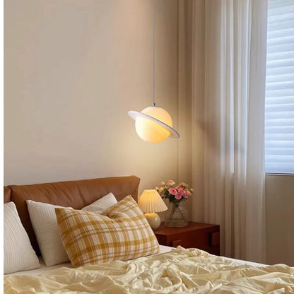 Contemporary Creative Globe Iron Plastic 1-Light Pendant Light For Living Room