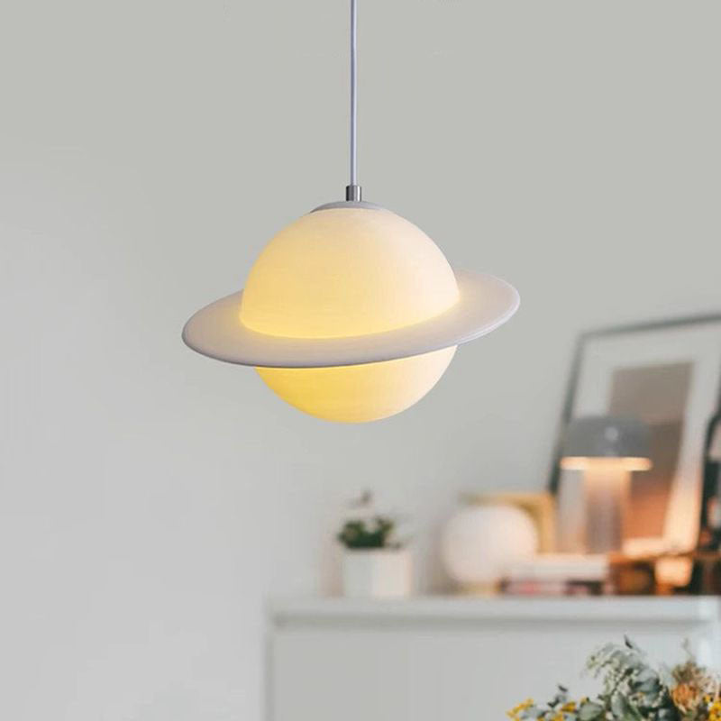 Contemporary Creative Globe Iron Plastic 1-Light Pendant Light For Living Room