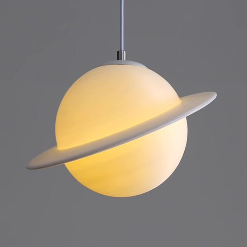 Contemporary Creative Globe Iron Plastic 1-Light Pendant Light For Living Room