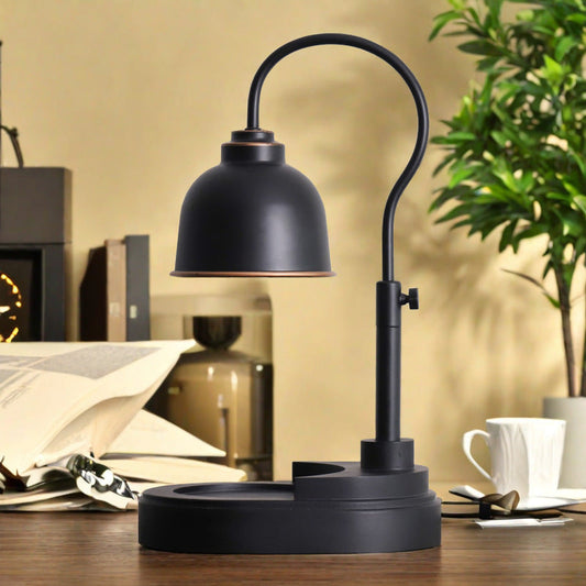 Modern Minimalist Dome Wood Iron 1-Light Melting Wax Table Lamp For Living Room
