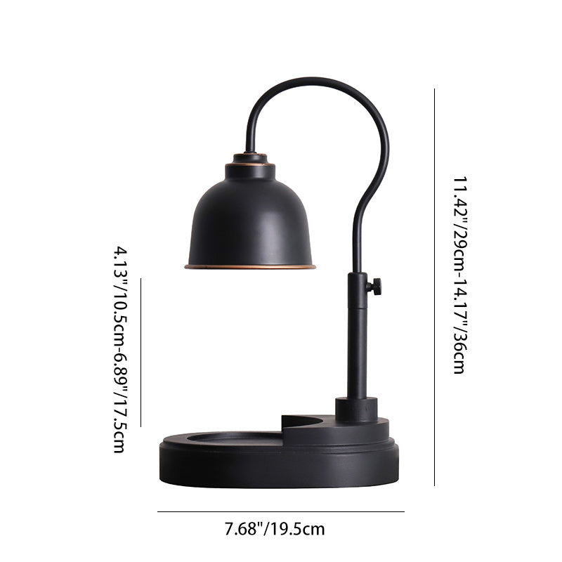 Modern Minimalist Dome Wood Iron 1-Light Melting Wax Table Lamp For Living Room