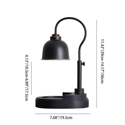 Modern Minimalist Dome Wood Iron 1-Light Melting Wax Table Lamp For Living Room