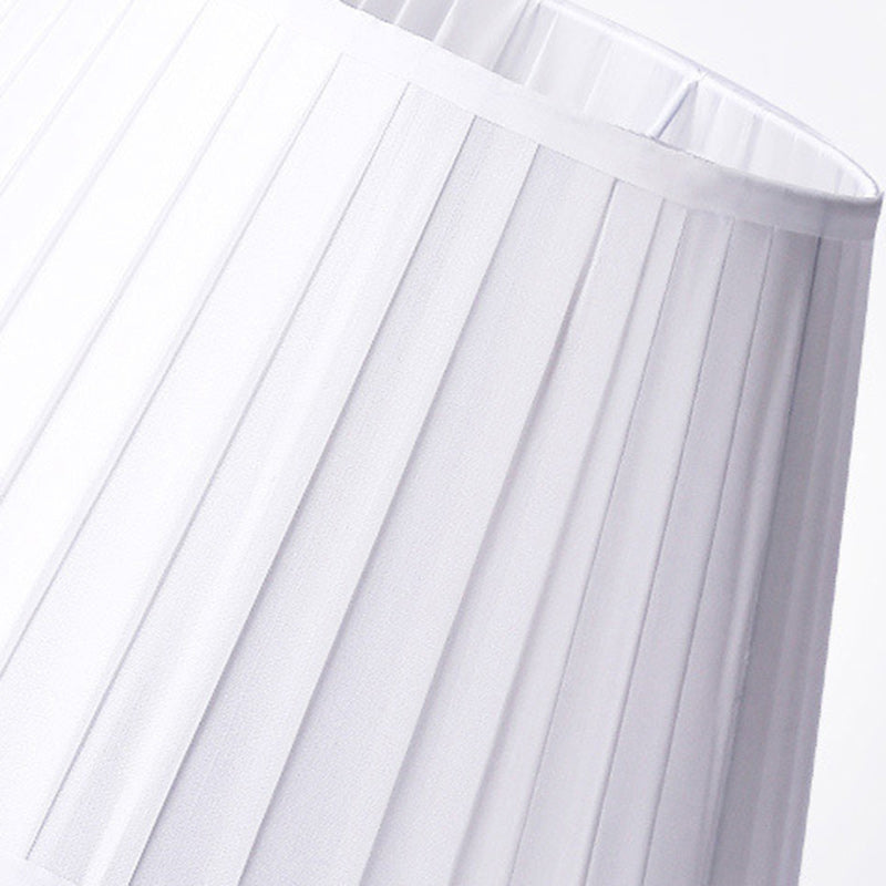 Traditional Chinese Drum Ceramic Fabric 1-Light Table Lamp For Living Room